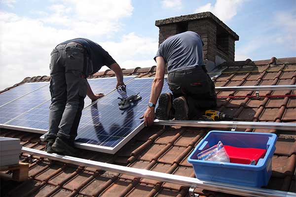 Commercial solar plant